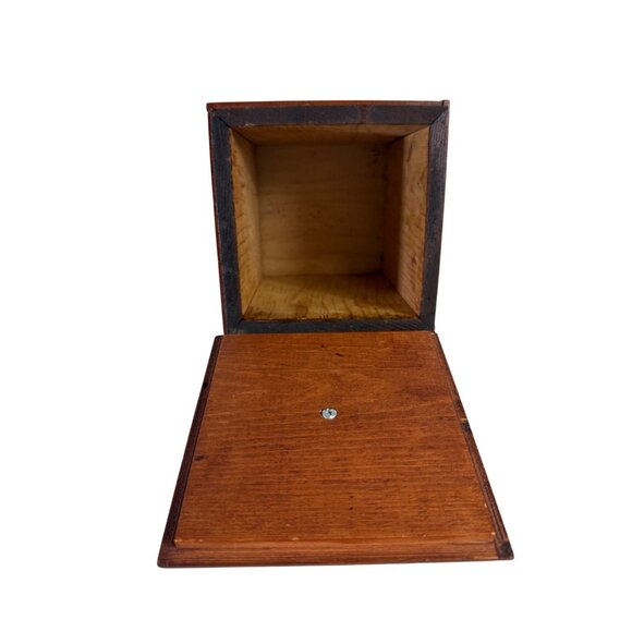 Retro Kitchen Wooden Box Mushroom Apple Rustic 70s Style Hand Painted Storage - Picture 6 of 16